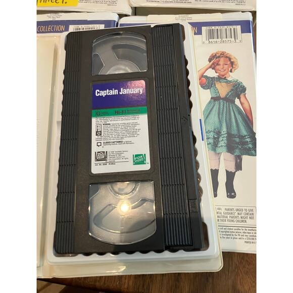 Shirley Temple VHS Lot Blue Bird Heidi, Rebecca, Rebel, Now Forever, Captain VTG - Picture 3 of 4